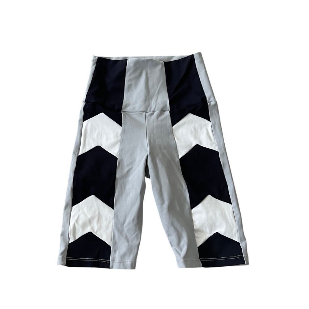 Port de Bra  Black and Gray High-Waisted Bike Shorts - Picture 4 of 6